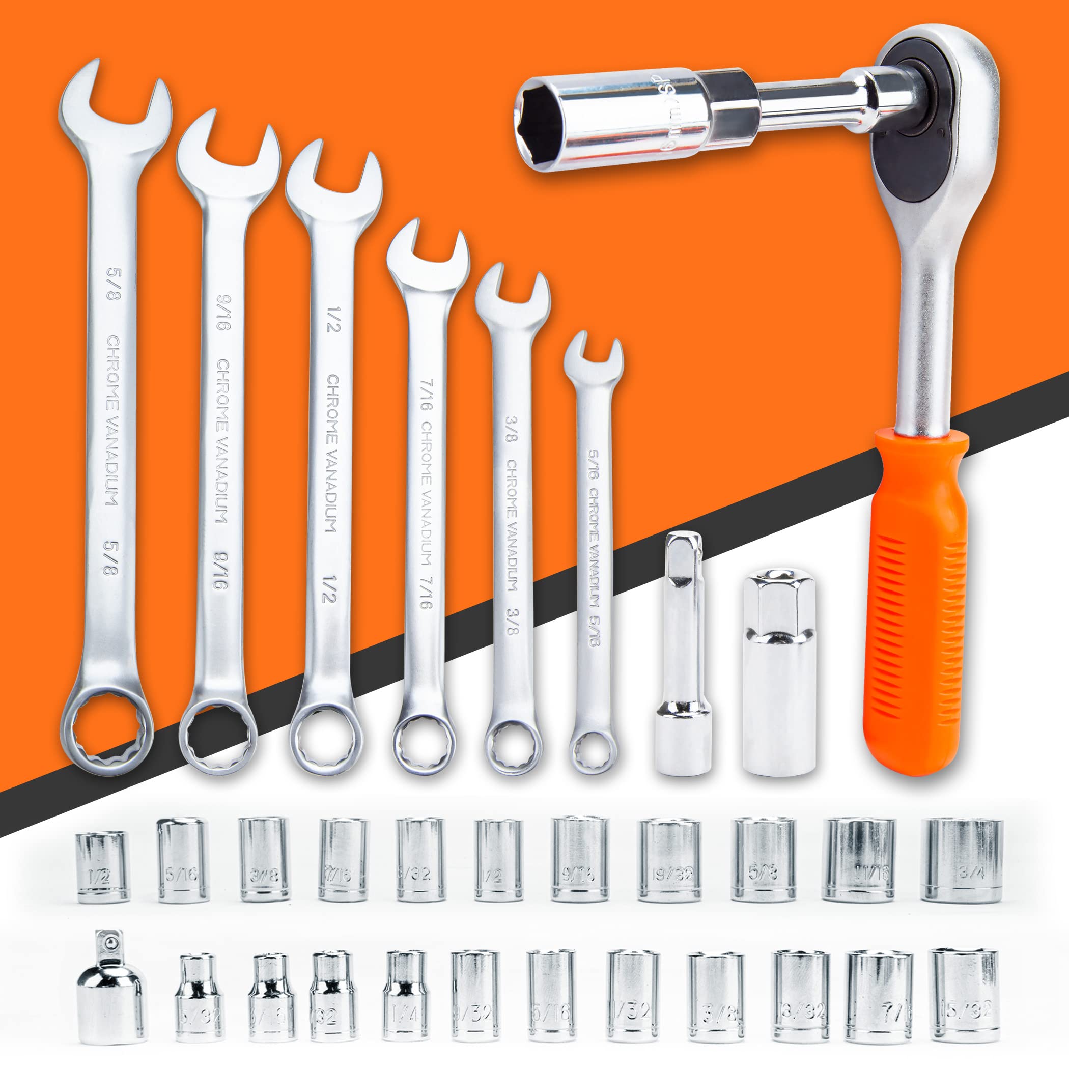 CARTMAN 238-Piece Socket Wrench Auto Repair Tool Combination Package Mixed General Household Hand Tool Set Tool Kit with Plastic Toolbox Storage Case - Image 5