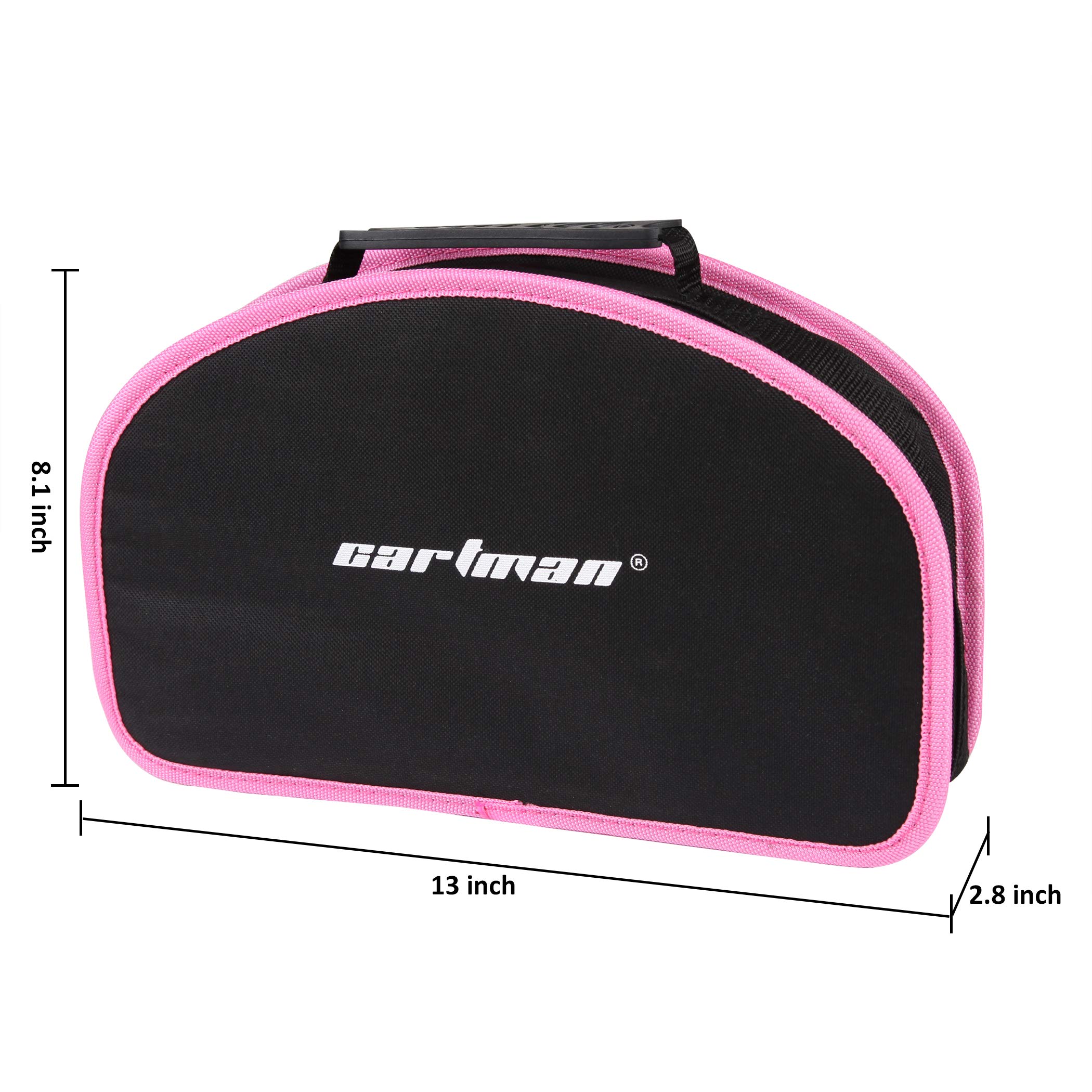 CARTMAN 52-Piece Tool Set Hand Tool Set with Easy Carrying Round Pouch - Perfect for DIY Pink - Image 6