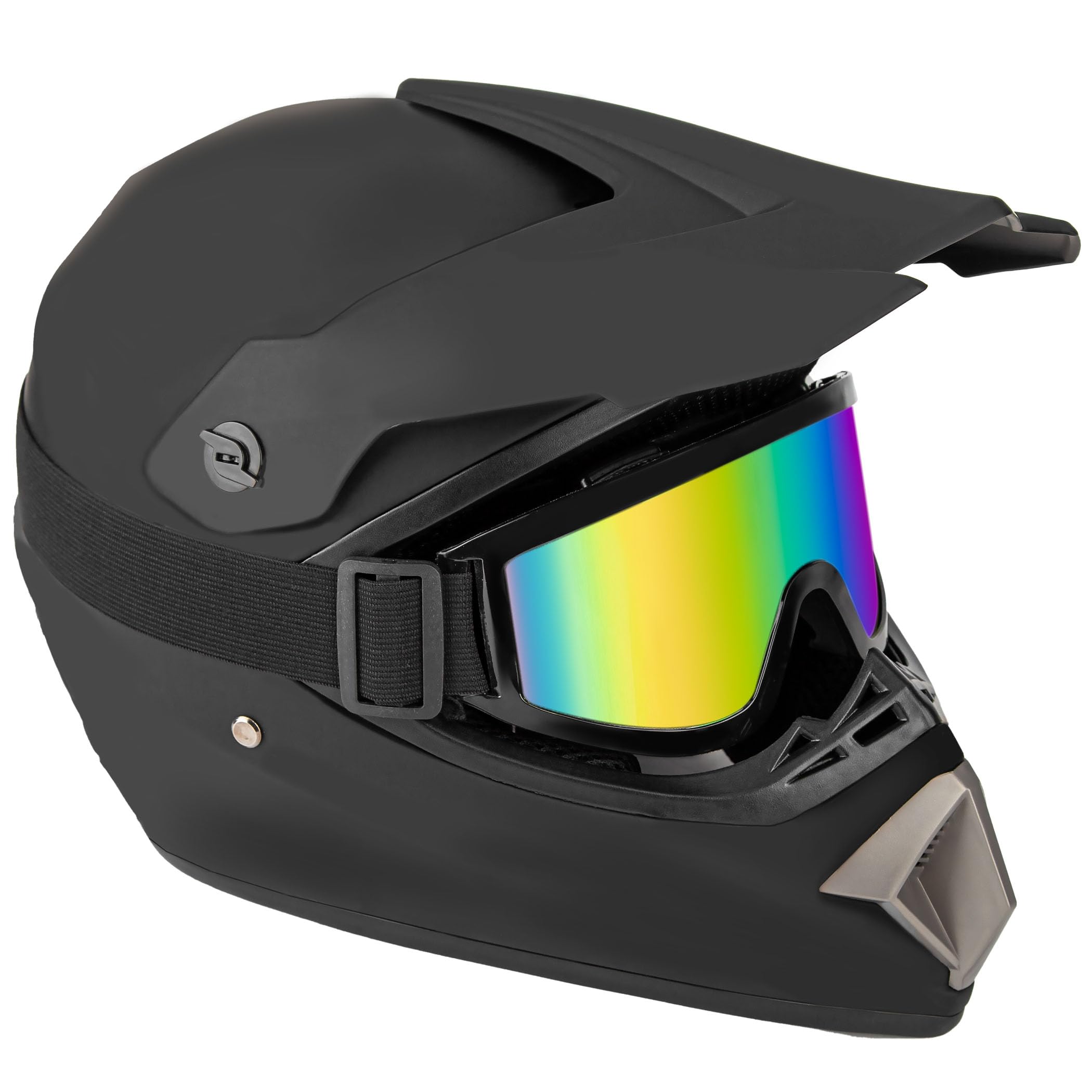 CARTMAN Adult Dirt Bike Helmets Motocross ATV Dirtbike Offroad Full Face Motorcycle Helmet, DOT Approved Matte Black and Blue - Image 3