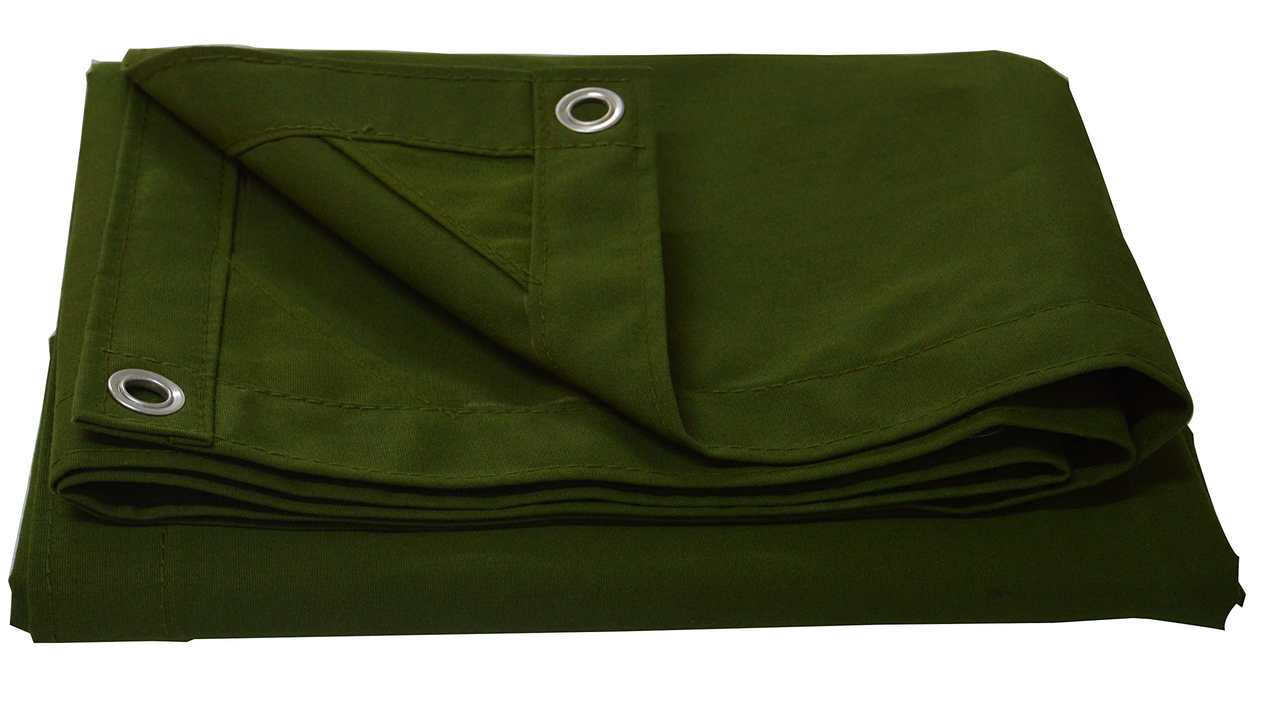 CARTMAN Finished Size 8x10 Feet Canvas Tarp with Rustproof Grommets, Heavy Duty Multipurpose Tarpaulin Cover for Canopy Tent, Roof, Camping, Woodpile - Image 7