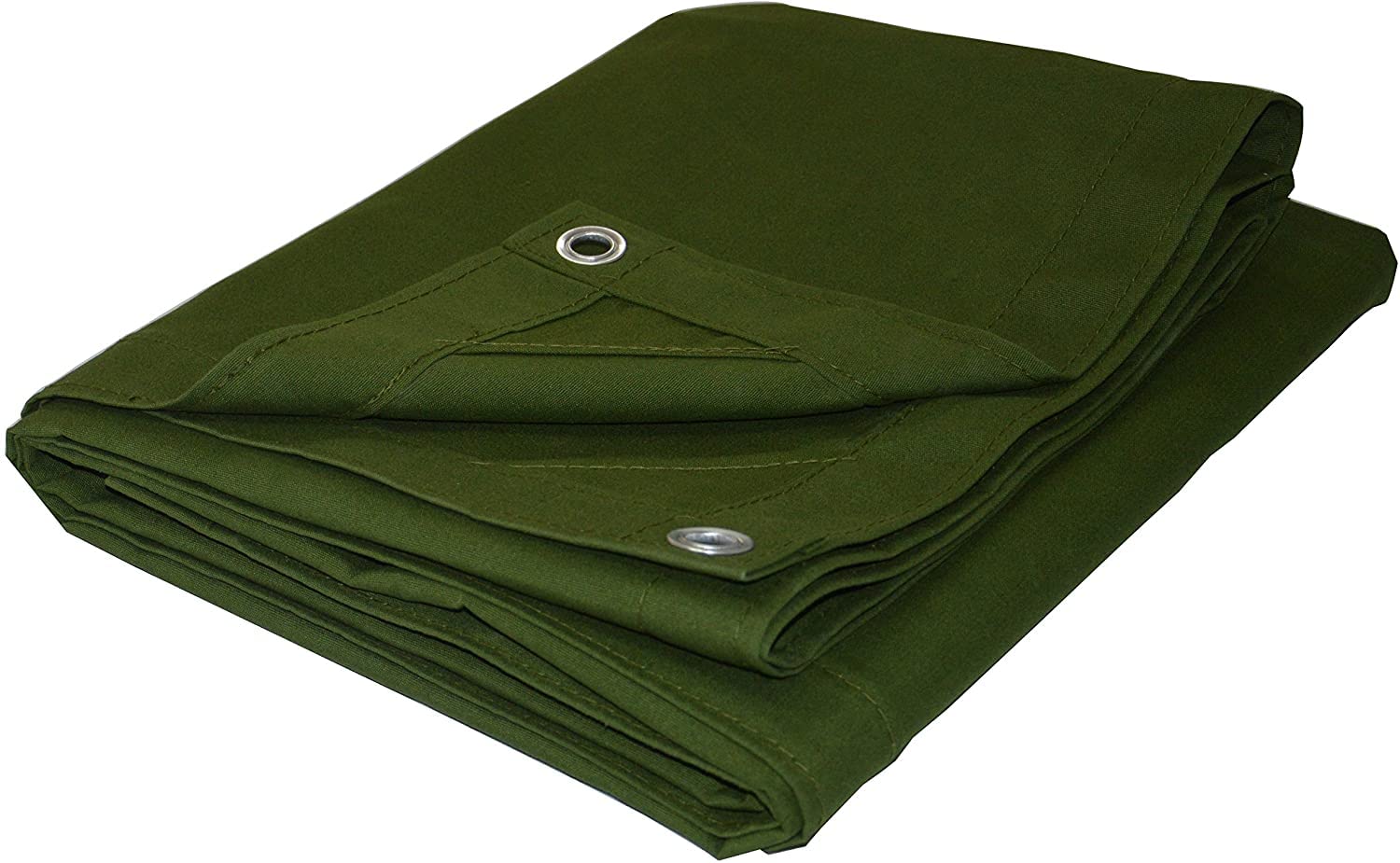 CARTMAN Finished Size 8x10 Feet Canvas Tarp with Rustproof Grommets, Heavy Duty Multipurpose Tarpaulin Cover for Canopy Tent, Roof, Camping, Woodpile - Image 8