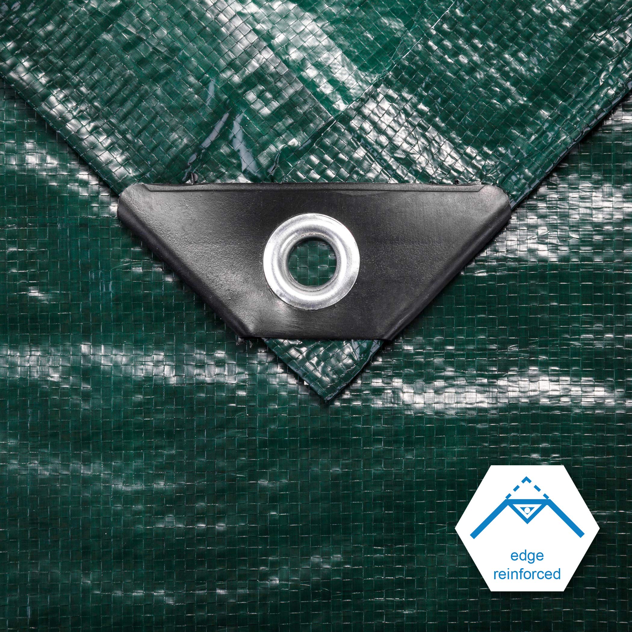 CARTMAN Finished Size 8x10 Feet Waterproof Green Tarp 8 Mil Thick, Multipurpose Protective Cover for Emergency Rain Shelter Camping Tarpaulin - Image 4