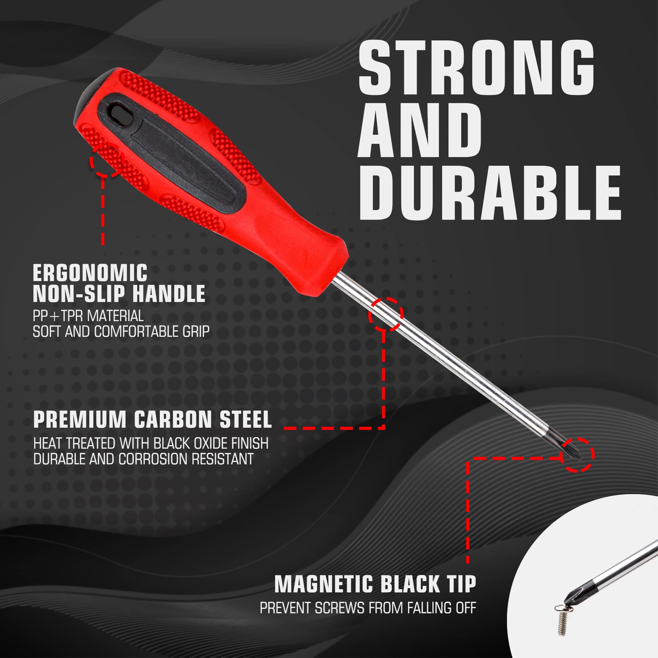 CARTMAN Magnetic Screwdriver Set with Rack, Includs Precision Screwdriver, Magnetizer Demagnetizer and Magnetic Bowl, DIY Tools for Men - Image 5